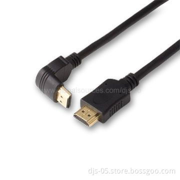 HDMI® 90 Angle Male to Male Cable with 1,080 Pixels Resolution and RoHS-compliant Material
